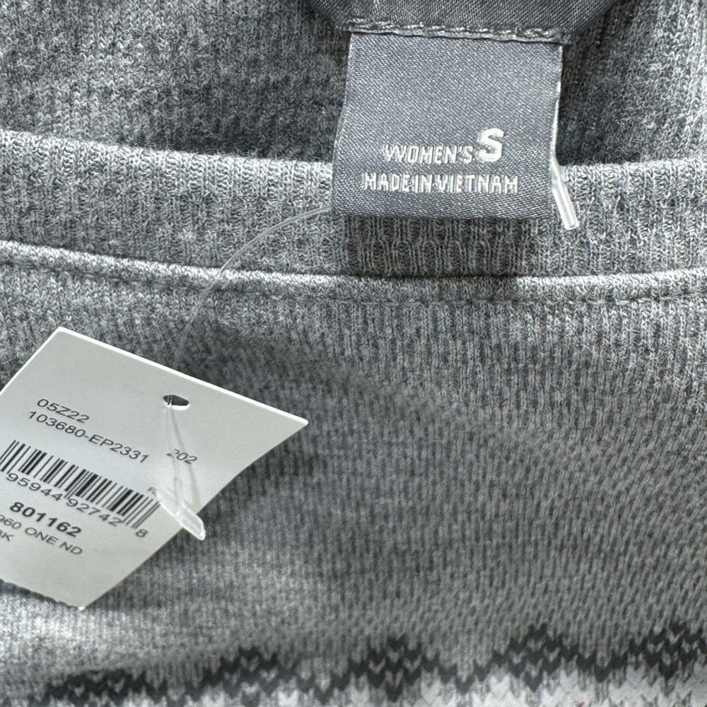NWT Eddie Bauer Gray Pullover Top Women’s Cotton Blend Long Sleeve Size S - Picture 7 of 10